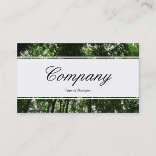 Centre Band (edged) - Script - Woodland Canopy 01 Business Card