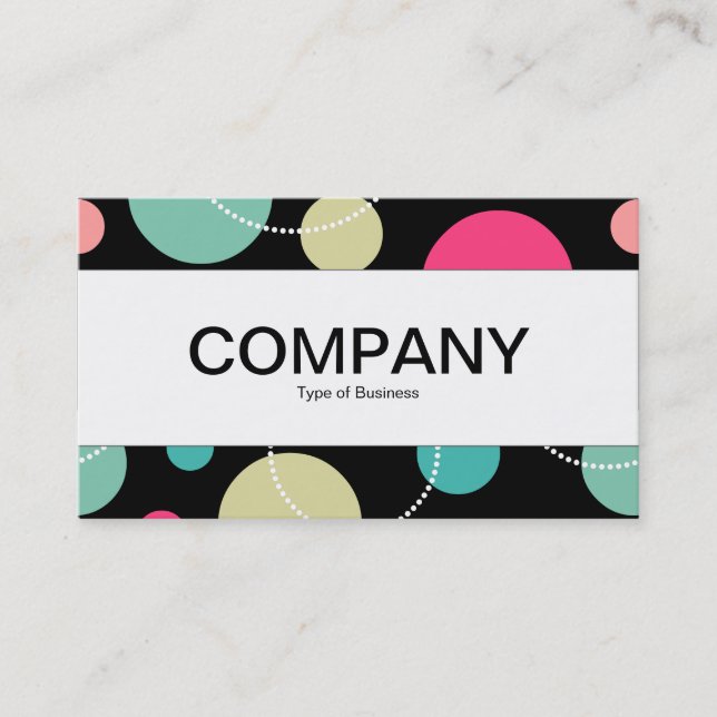 Centre Band (edged) - Spots & Circles 150816 Business Card (Front)