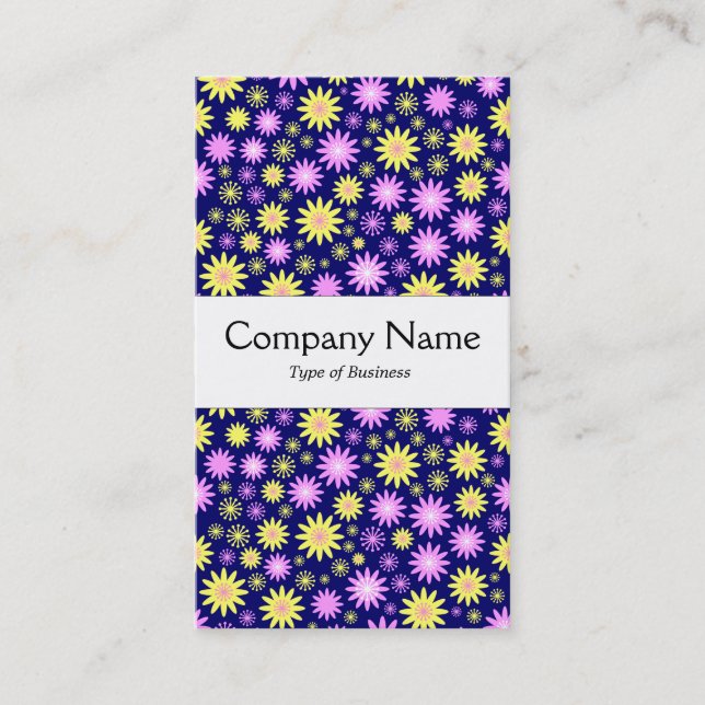 Centre Band - Flower Pattern - Colours Business Card (Front)