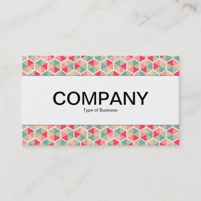 Centre Band  - Hexagon Pattern 04 Business Card (Front)