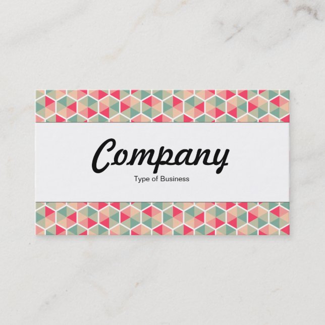 Centre Band  - Hexagon Pattern 04 Business Card (Front)