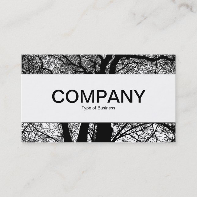 Centre Band  - High Contrast Tree Business Card (Front)