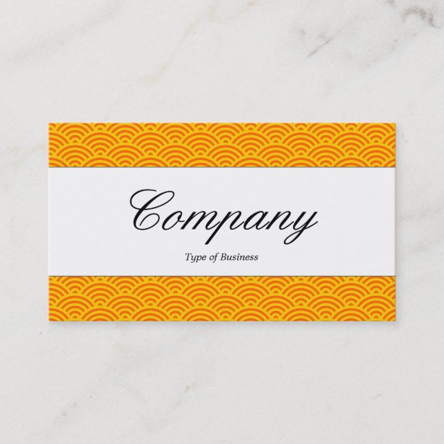 Centre Band - Script - Fish Scale Pattern Business Card (Front)
