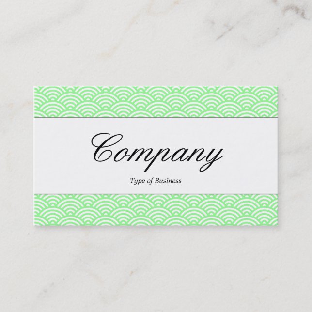 Centre Band - Script - Fish Scale Pattern Business Card (Front)