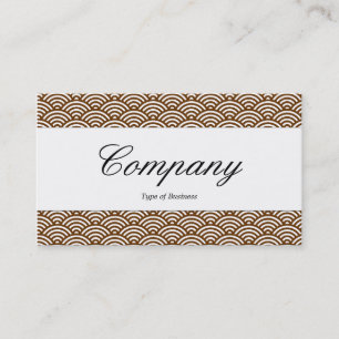 Centre Band - Script - Fish Scale Pattern Business Card