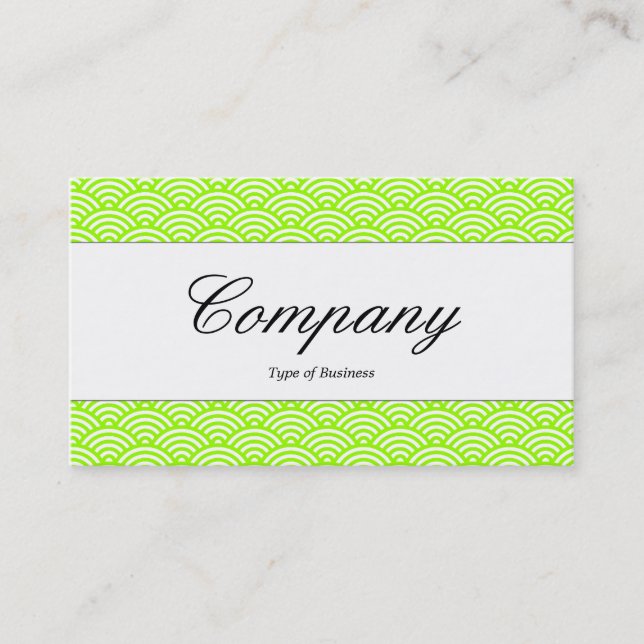 Centre Band - Script - Fish Scale Pattern Business Card (Front)