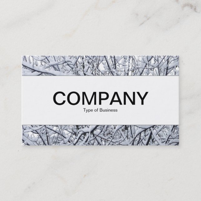 Centre Band  - Snowy Branches Business Card (Front)