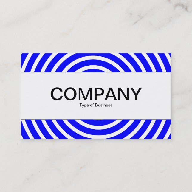 Centre Band  - Spiral - Blue and White Business Card (Front)