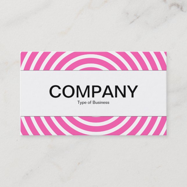 Centre Band  - Spiral - Pink and White Business Card (Front)