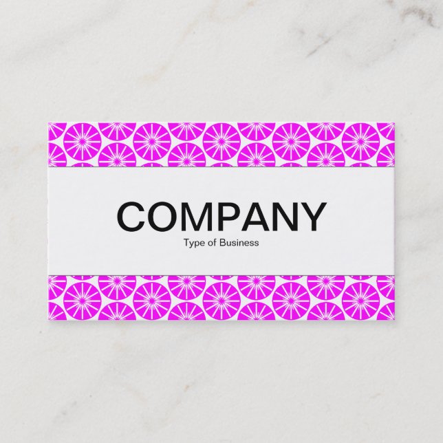 Centre Band - Star Wheel - Magenta on White Business Card (Front)