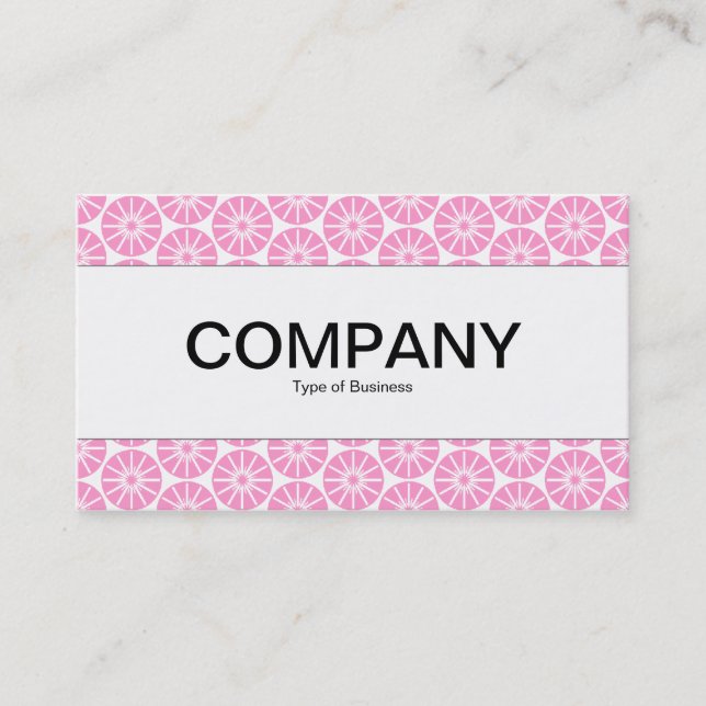 Centre Band - Star Wheel - Pink on White Business Card (Front)