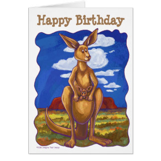 carte de voeux kangourou