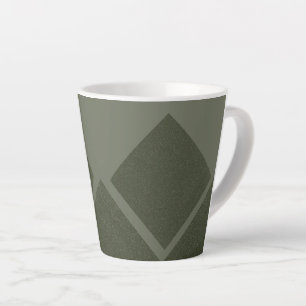 Centre Diamond Moss Green Latte Mug – Custom