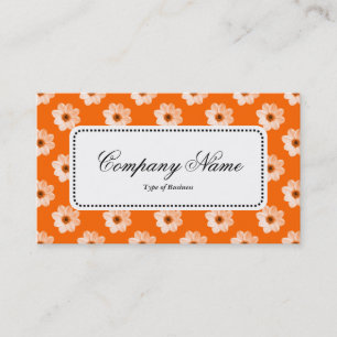 Centre Étiquette v5 - Motif Dahlia Orange