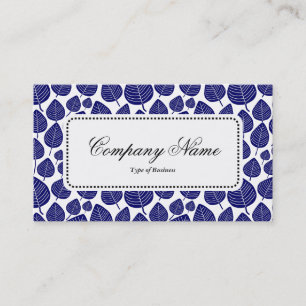 Centre Étiquette v5 - Motif feuille 02 - Deep Navy