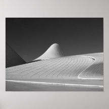 Centre Heydar Aliyev à Bakou Azerbaïdjan affiche