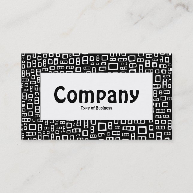 Centre Label - Abstract Rectangles Business Card (Front)