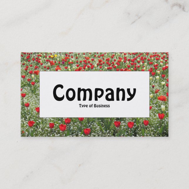 Centre Label - Bed of Tulips Business Card (Front)