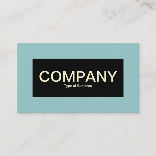 Centre Label - Black with Ocean Green and Cream Business Card (Front)