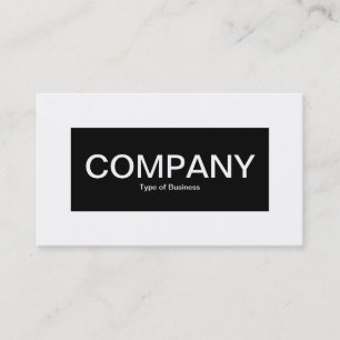 Centre Label - Black with White Business Card