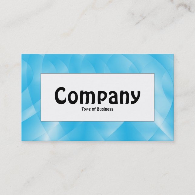Centre Label - Blue Curves Business Card (Front)