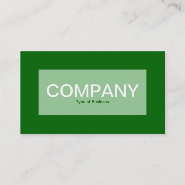 Centre Label - Faded Green with Green 006600 Business Card (Front)