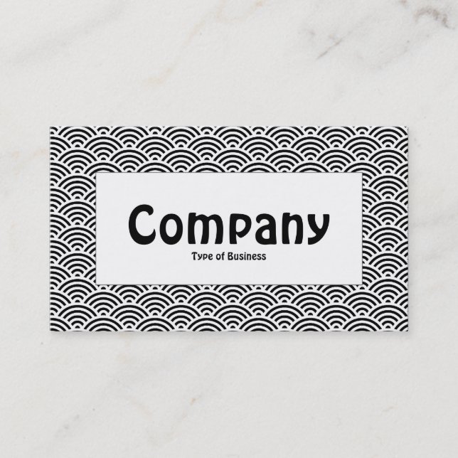 Centre Label - Fish Scale - White & Black Business Card (Front)