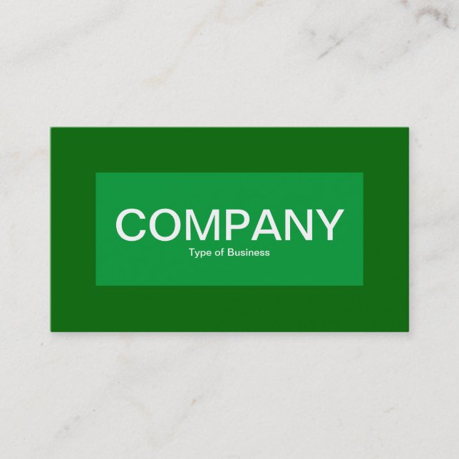 Centre Label - Grass Green with Green 006600 Business Card (Front)