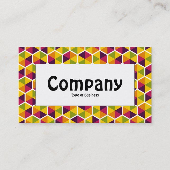 Centre Label - Hexagon Pattern 01 Business Card (Front)
