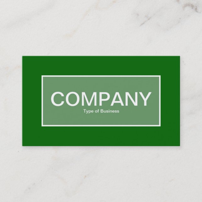 Centre Label II - Army Green with Green 006600 Business Card (Front)