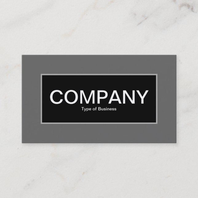 Centre Label II - Black with Grey Business Card (Front)
