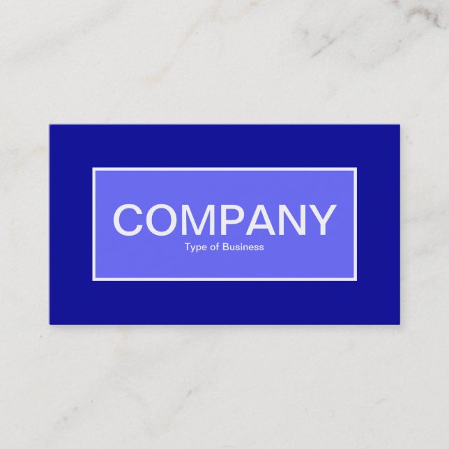 Centre Label II - Electric Blue with Blue 000099 Business Card (Front)