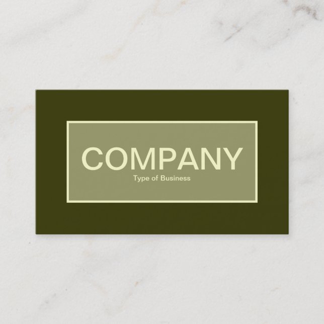Centre Label II - Khaki with Murky Green 333300 Business Card (Front)