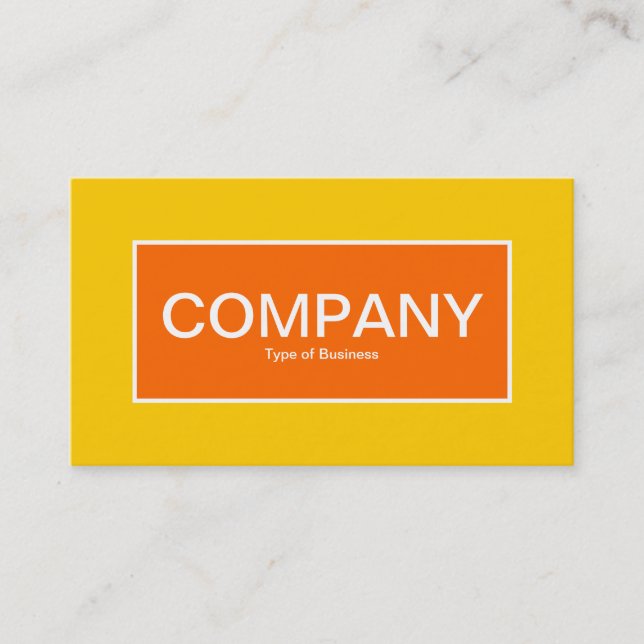 Centre Label II - Orange with Amber Business Card (Front)