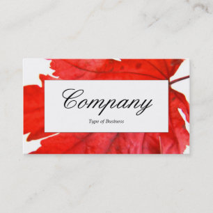 Centre Label - Japanese Maple Leaf Business Card
