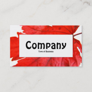 Centre Label - Japanese Maple Leaf Business Card