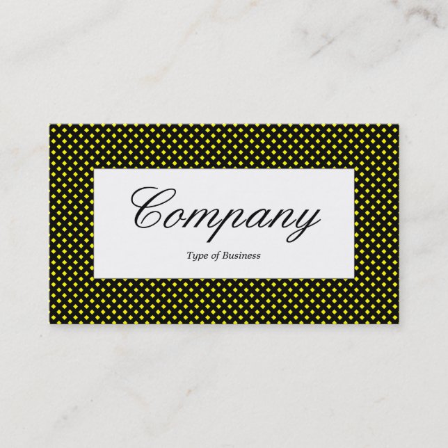 Centre Label - Net Texture Over Yellow Business Card (Front)
