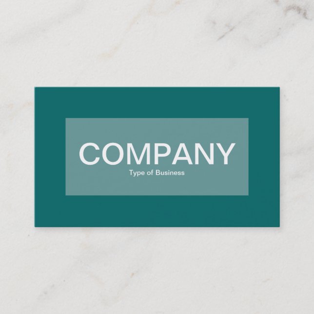Centre Label - Ocean Green with Teal 006666 Business Card (Front)