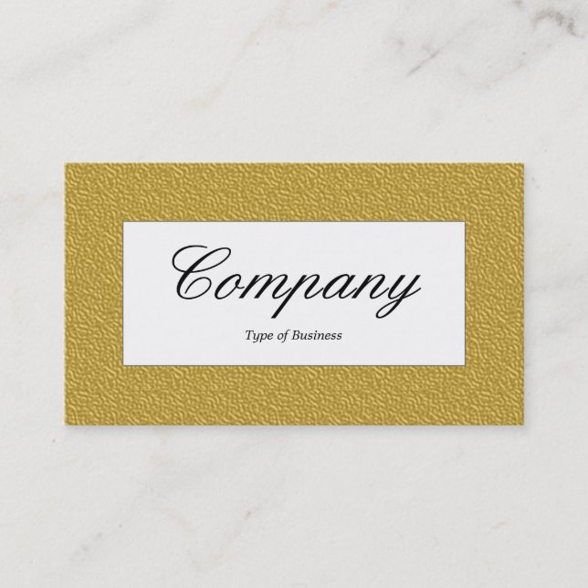 Centre Label - Ochre Embossed Texture Business Card (Front)