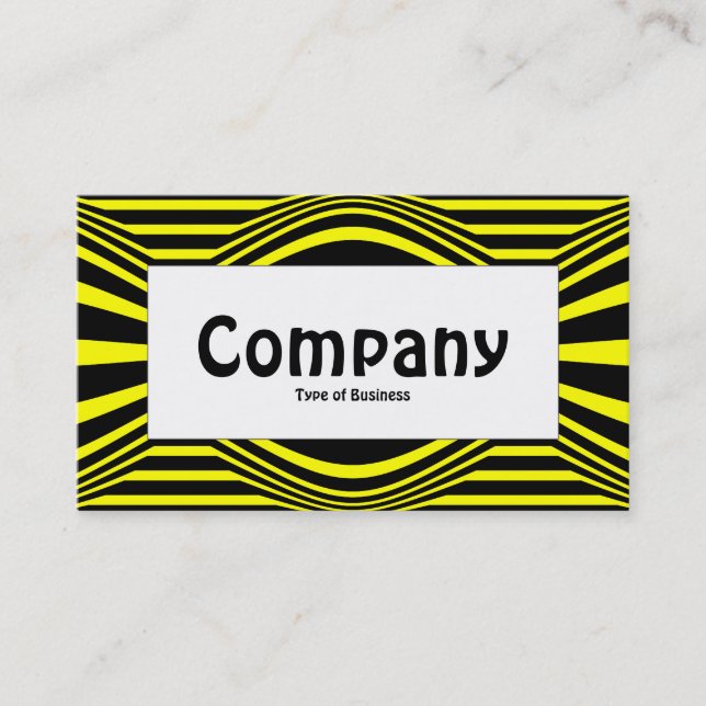 Centre Label - Op Art II 01 - Black and Yellow Business Card (Front)