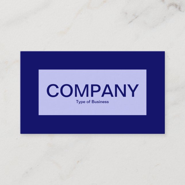 Centre Label - Powder Blue with Navy Blue Business Card (Front)