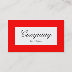 Centre Label - Red Business Card