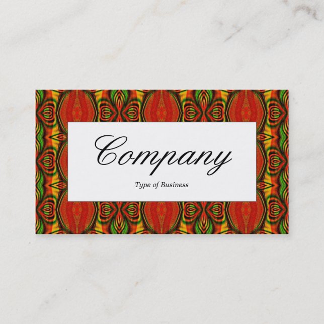 Centre Label - Retro Pattern Business Card (Front)