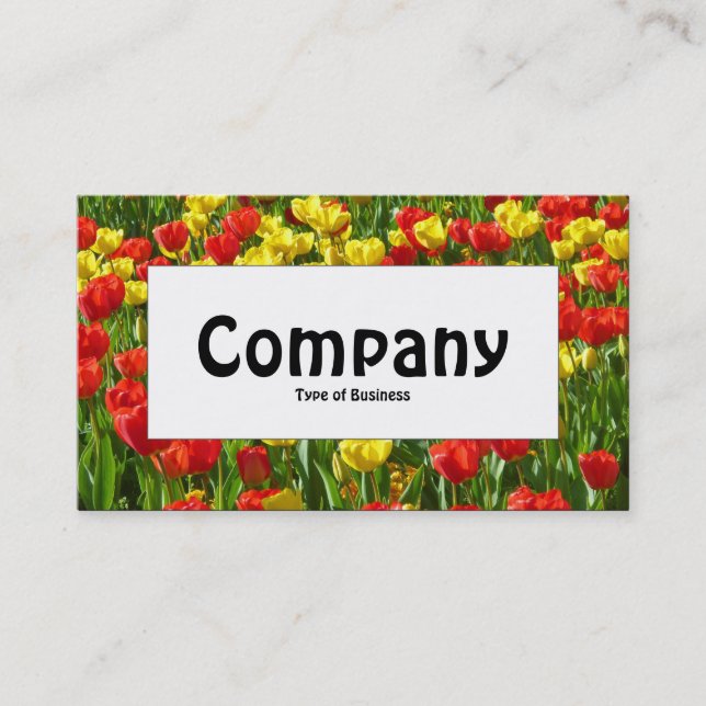 Centre Label - Sea of Tulips III Business Card (Front)