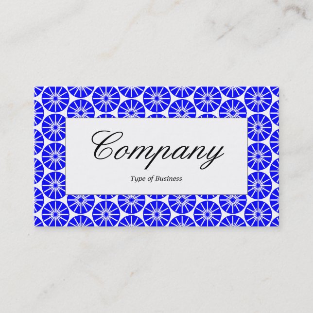 Centre Label - Star Wheel - Blue Business Card (Front)