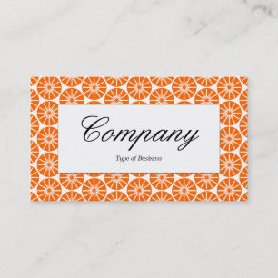 Centre Label - Star Wheel - Orange Business Card