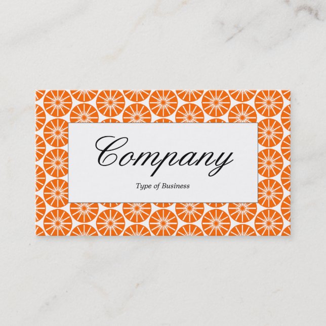 Centre Label - Star Wheel - Orange Business Card (Front)