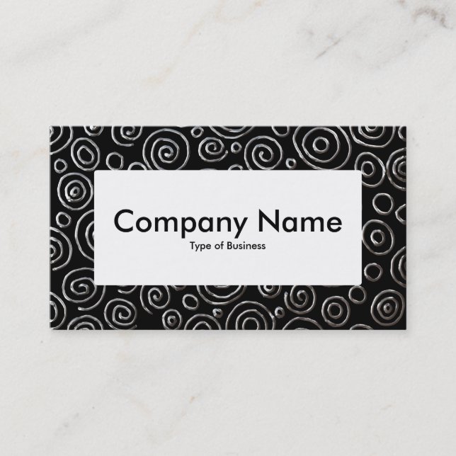 Centre Label v4 - Abstract 181112 - Exotic Metal Business Card (Front)