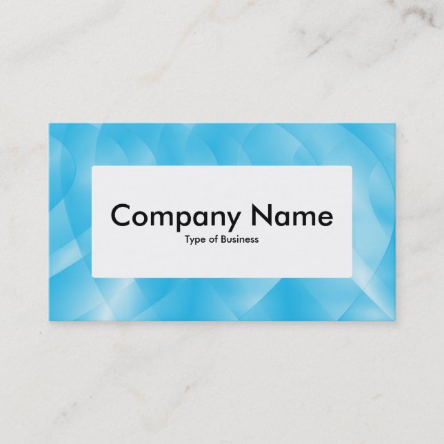 Centre Label v4 - Blue Curves Business Card (Front)