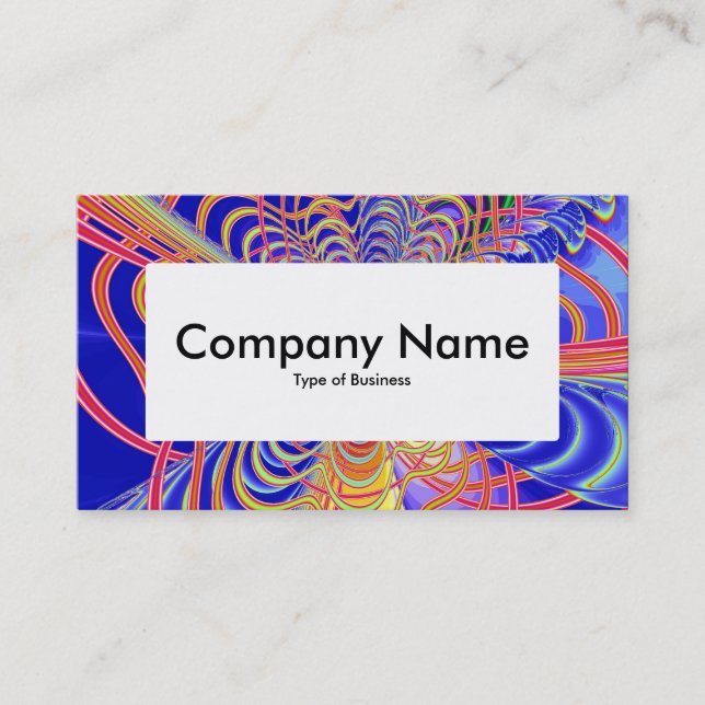 Centre Label v4 - Fractal Abstract 061012d Business Card (Front)